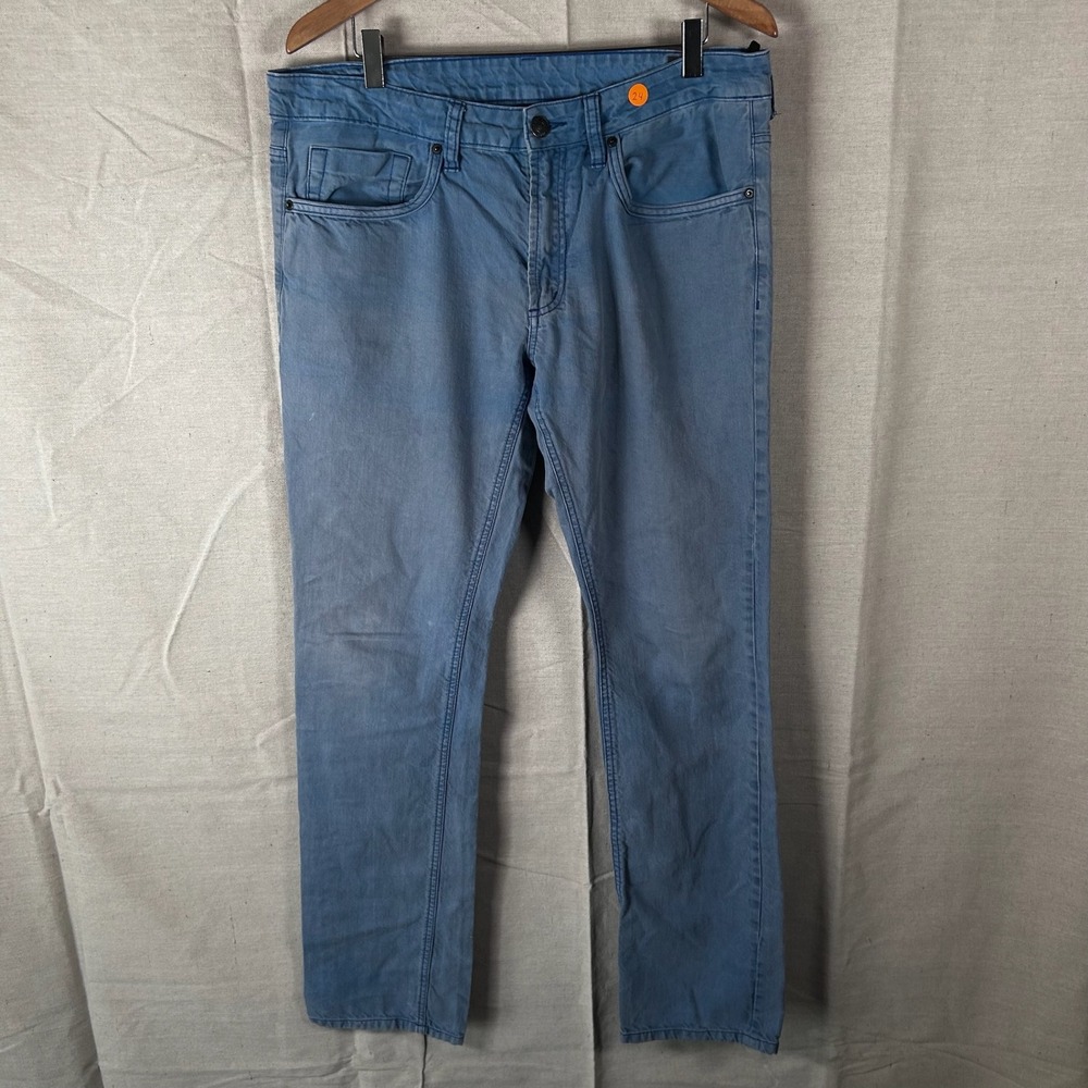 Buffalo David Bitton Mens Ash Basic Skinny Jeans Light Wash Blue 34X32